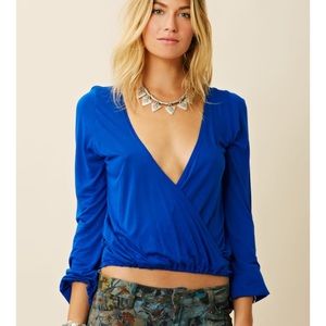 Blue Life Criss Cross Your Heart Top